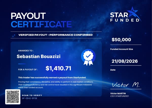 Certificato di pagamento di $1411 per Sebastian Bouazizi il 21/08/2026